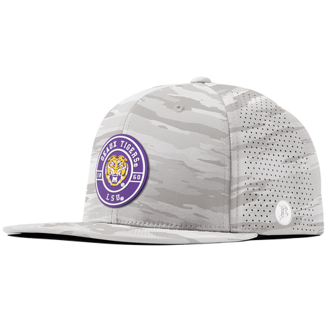 Louisiana State University "Geaux LSU Tigers" Flat Elite Arctic Camo