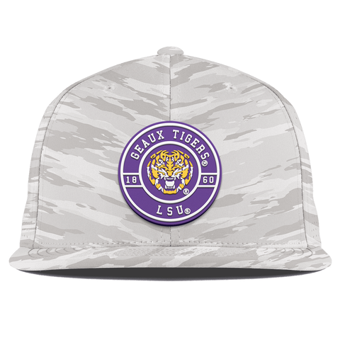Louisiana State University "Geaux LSU Tigers" Flat Elite Arctic Camo