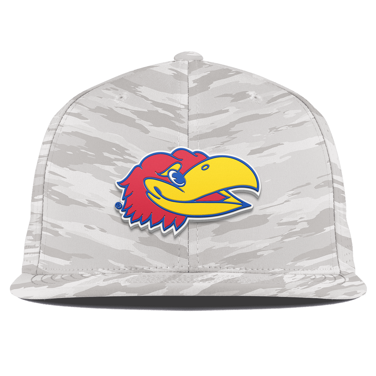 University of Kansas "KU Big Jay" Flat Elite Arctic Camo