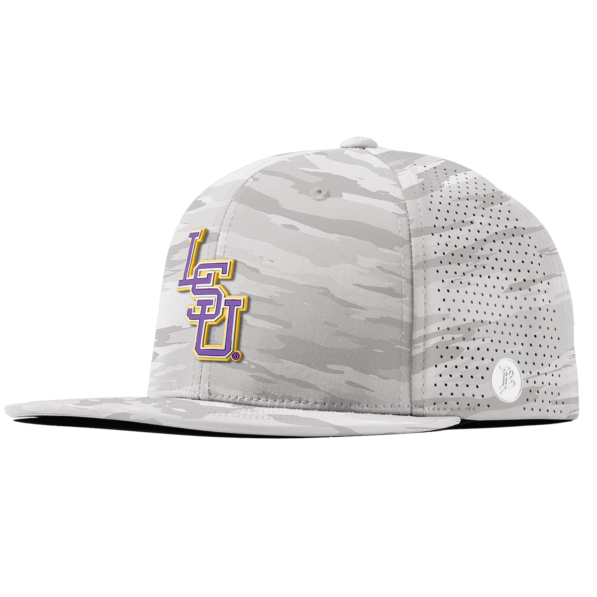Louisiana State University "LSU Baseball Purple" Flat Elite Arctic Camo