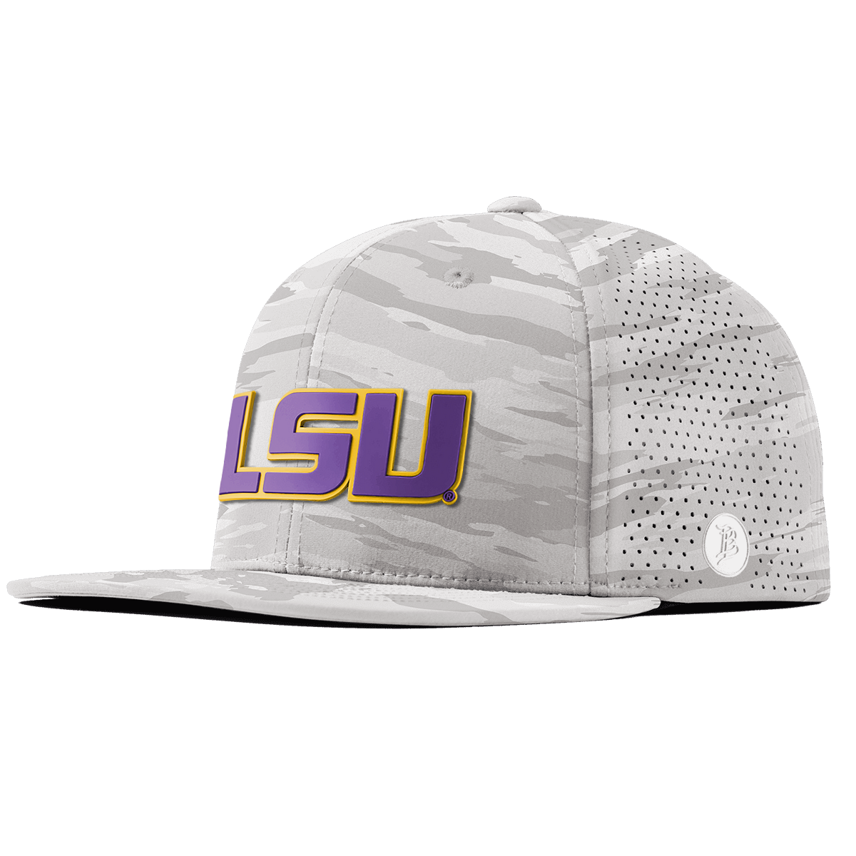 Louisiana State University "LSU Block" Flat Elite Arctic Camo