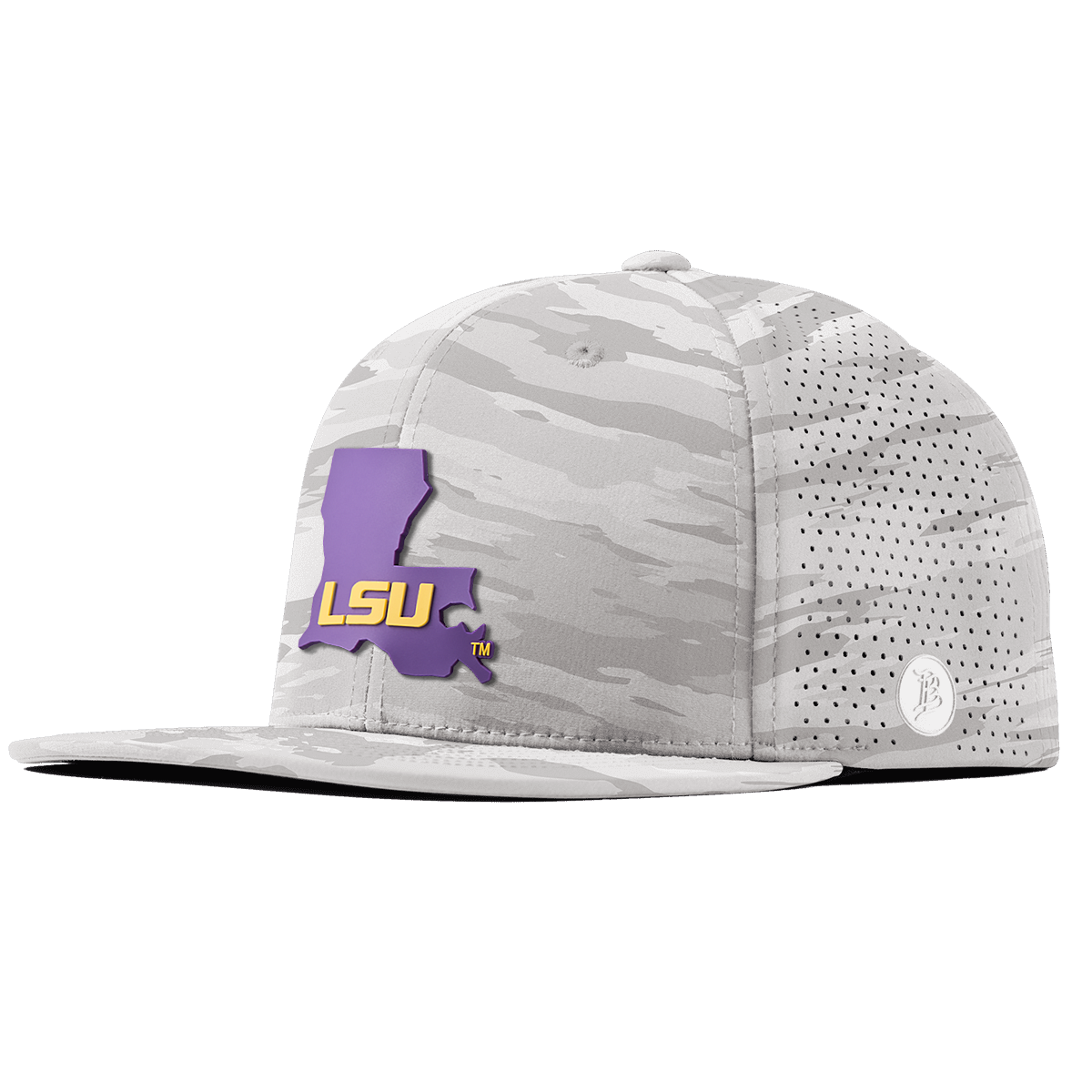 Louisiana State University "LSU State" Flat Elite Arctic Camo