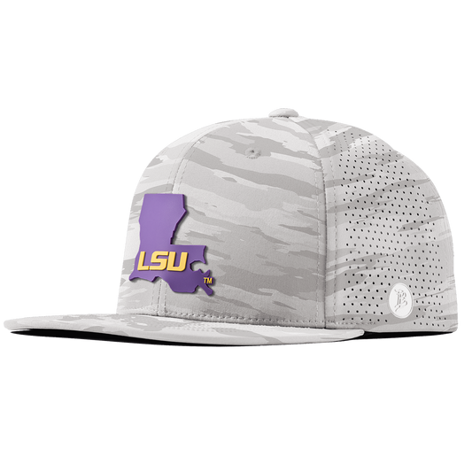 Louisiana State University "LSU State" Flat Elite Arctic Camo