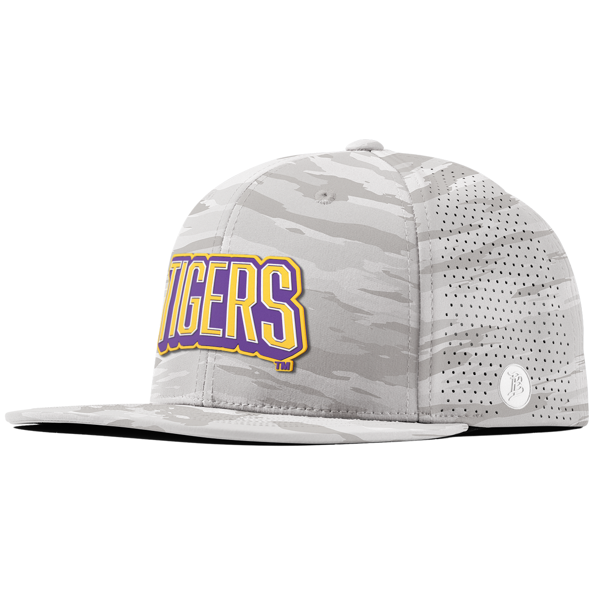 Louisiana State University "LSU Tigers Block" Flat Elite Arctic Camo