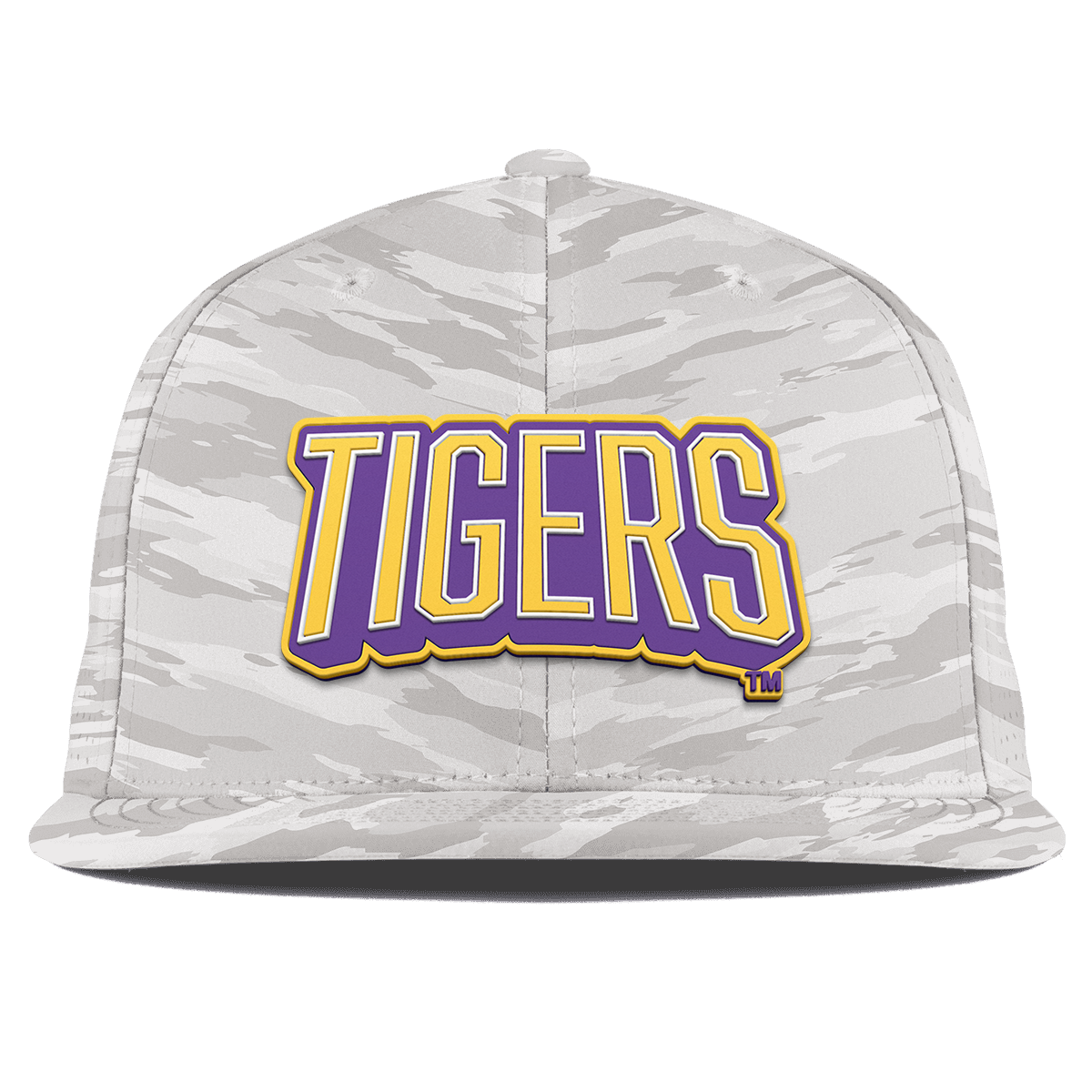 Louisiana State University "LSU Tigers Block" Flat Elite Arctic Camo
