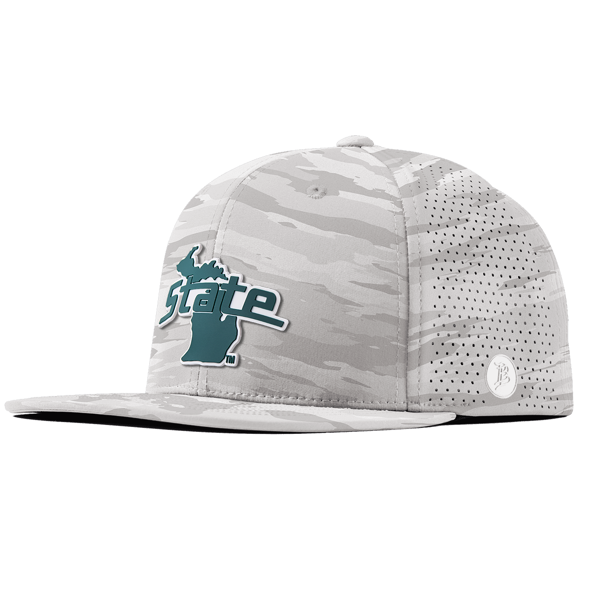 Michigan State University "Michigan State Outline" Flat Elite Arctic Camo