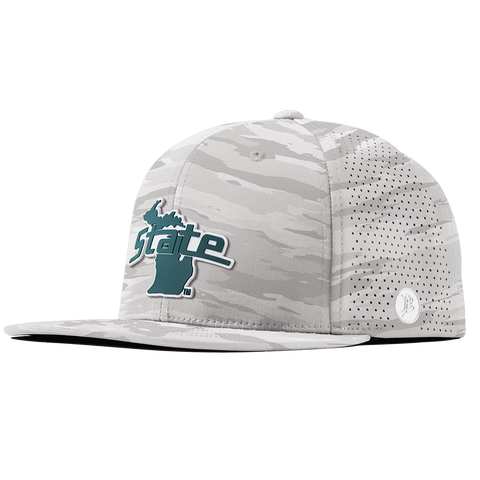 Michigan State University "Michigan State Outline" Flat Elite Arctic Camo