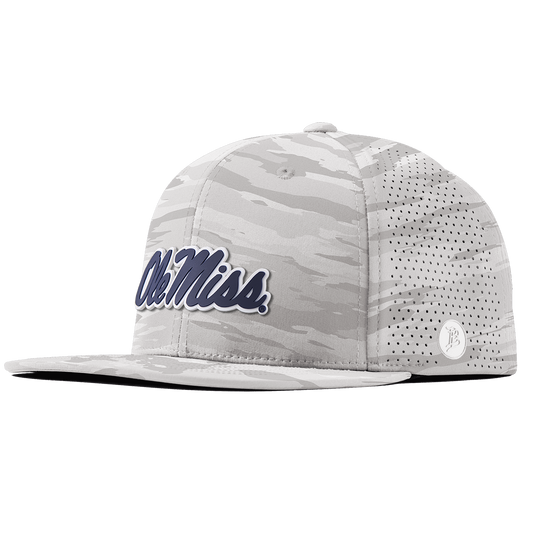 University of Mississippi "Ole Miss Navy Script" Flat Elite Arctic Camo
