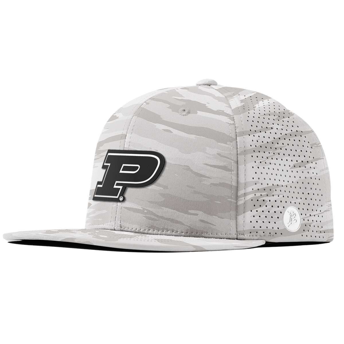 Purdue University "Vintage Purdue Team Logo" Flat Elite Arctic Camo