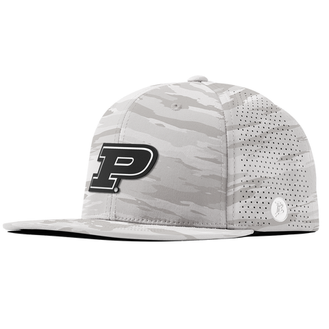 Purdue University "Vintage Purdue Team Logo" Flat Elite Arctic Camo