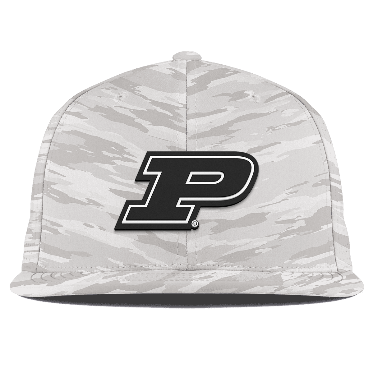 Purdue University "Vintage Purdue Team Logo" Flat Elite Arctic Camo