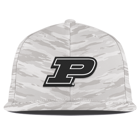 Purdue University "Vintage Purdue Team Logo" Flat Elite Arctic Camo