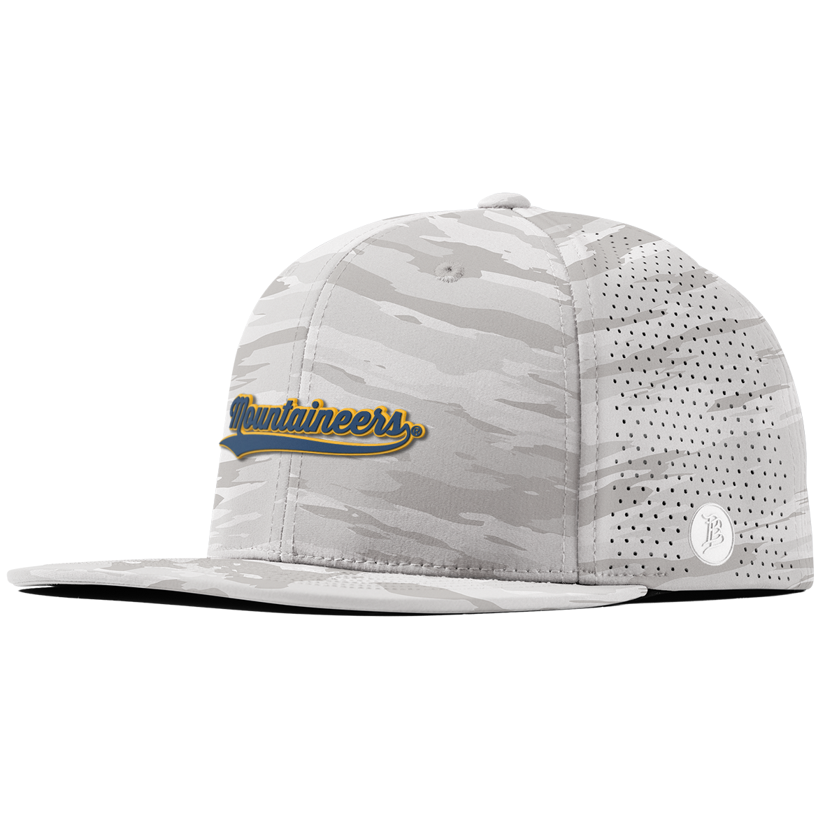 West Virginia University "West Virginia Mountaineers Script" Flat Elite Arctic Camo