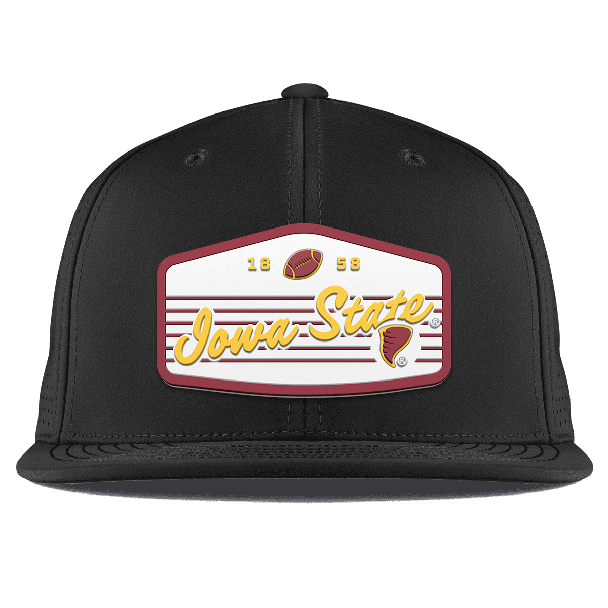 Iowa State University "Cyclones Football" Flat Elite Black