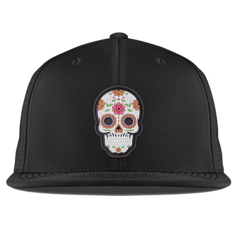 Flower Skull PVC Flat Elite Black