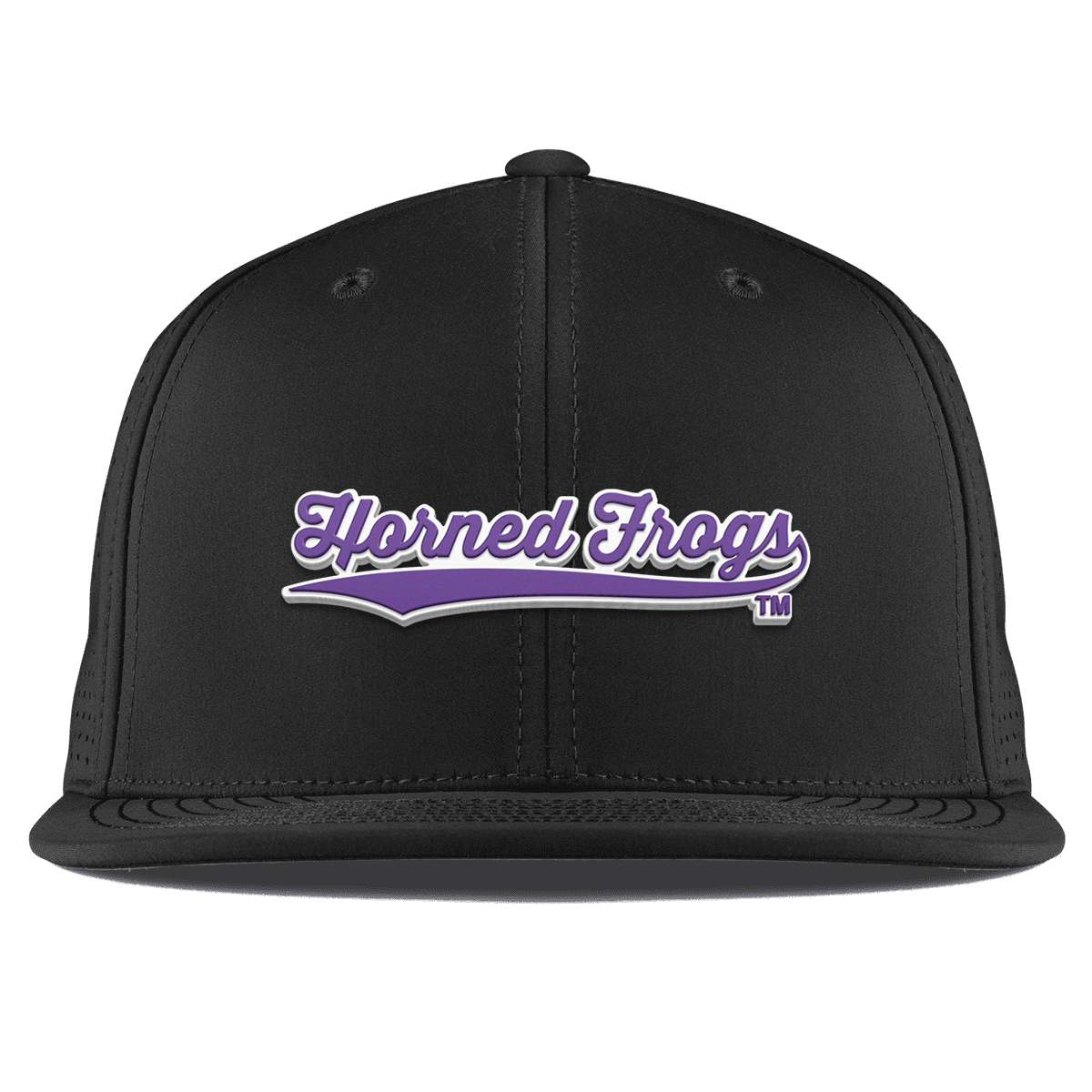 Texas Christian University "TCU Horned Frogs Scripts" Flat Elite Black