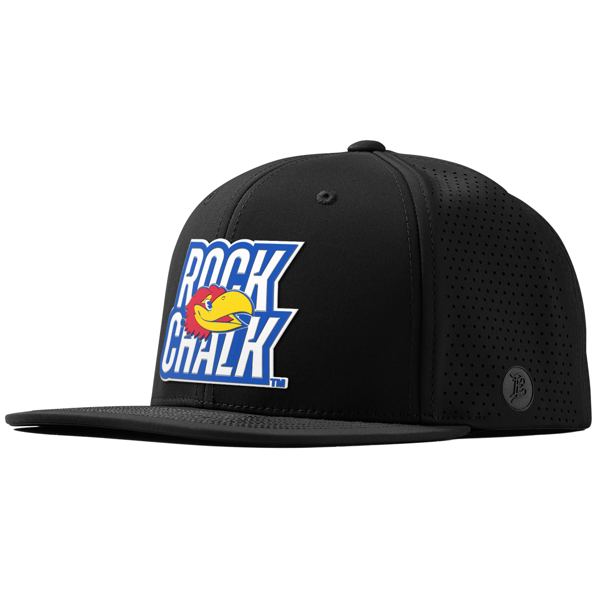University of Kansas "Kansas Rock Chalk Block" Flat Elite Black