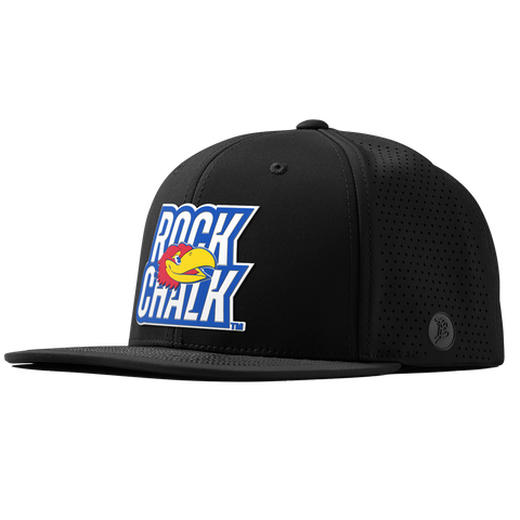 University of Kansas "Kansas Rock Chalk Block" Flat Elite Black