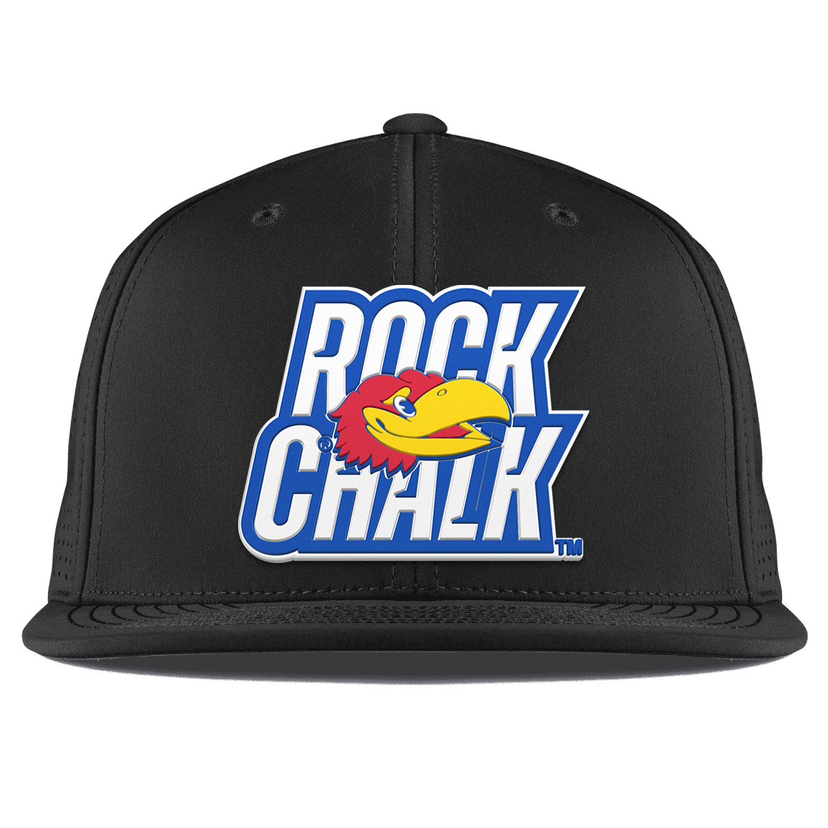 University of Kansas "Kansas Rock Chalk Block" Flat Elite Black
