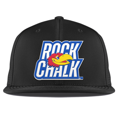 University of Kansas "Kansas Rock Chalk Block" Flat Elite Black