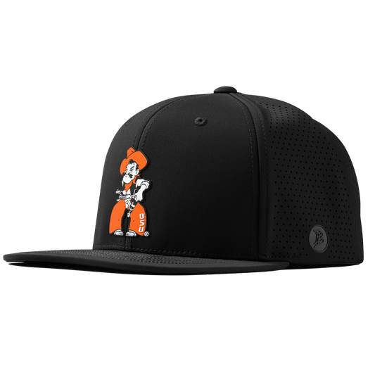 Oklahoma State University "Pistol Pete Quickdraw" Flat Elite Black