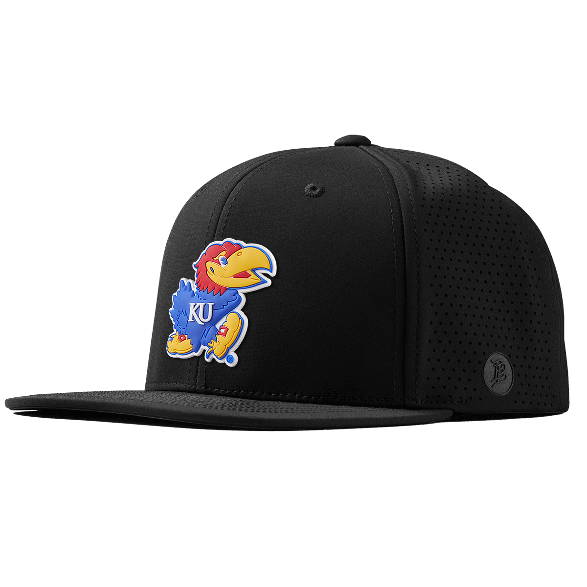 University of Kansas "Rock Chalk Jayhawk" Flat Elite Black Black