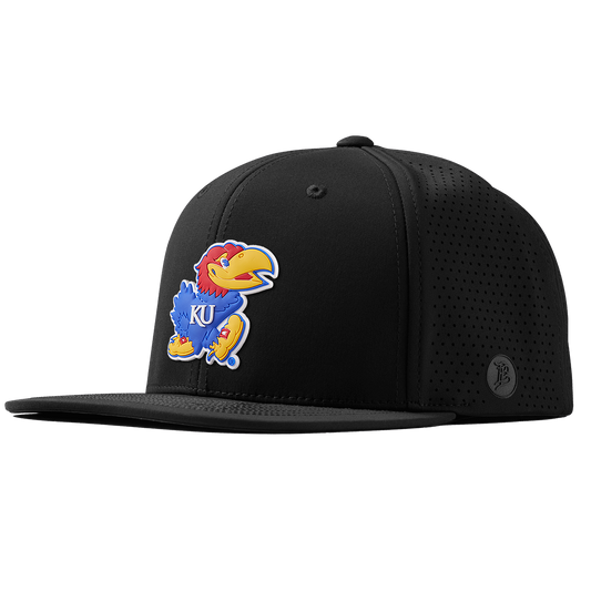 University of Kansas "Rock Chalk Jayhawk" Flat Elite Black Black