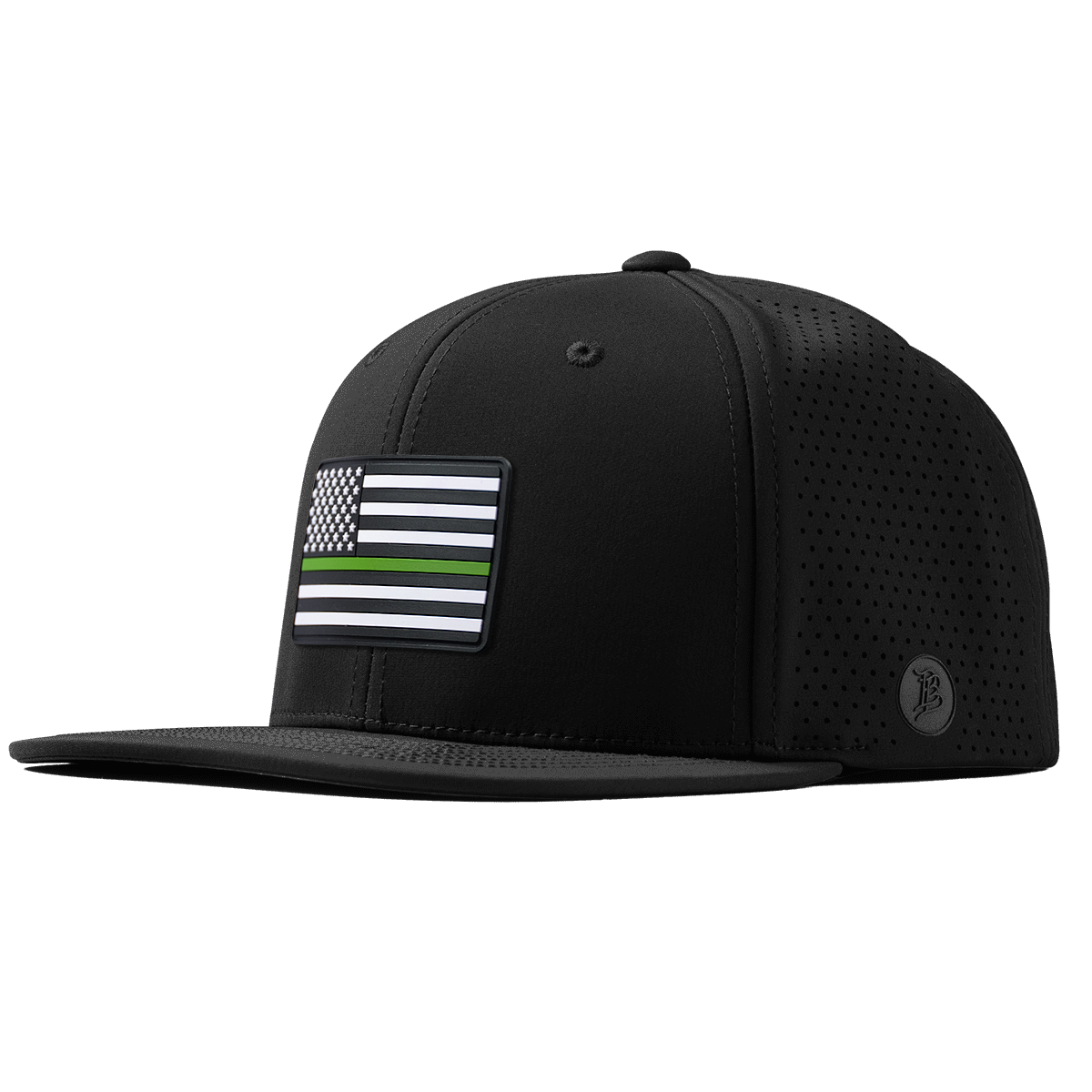 Thin Green Line PVC Flat Elite Black 