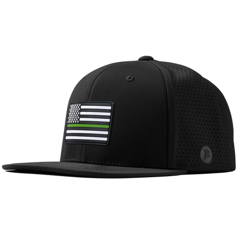 Thin Green Line PVC Flat Elite Black 