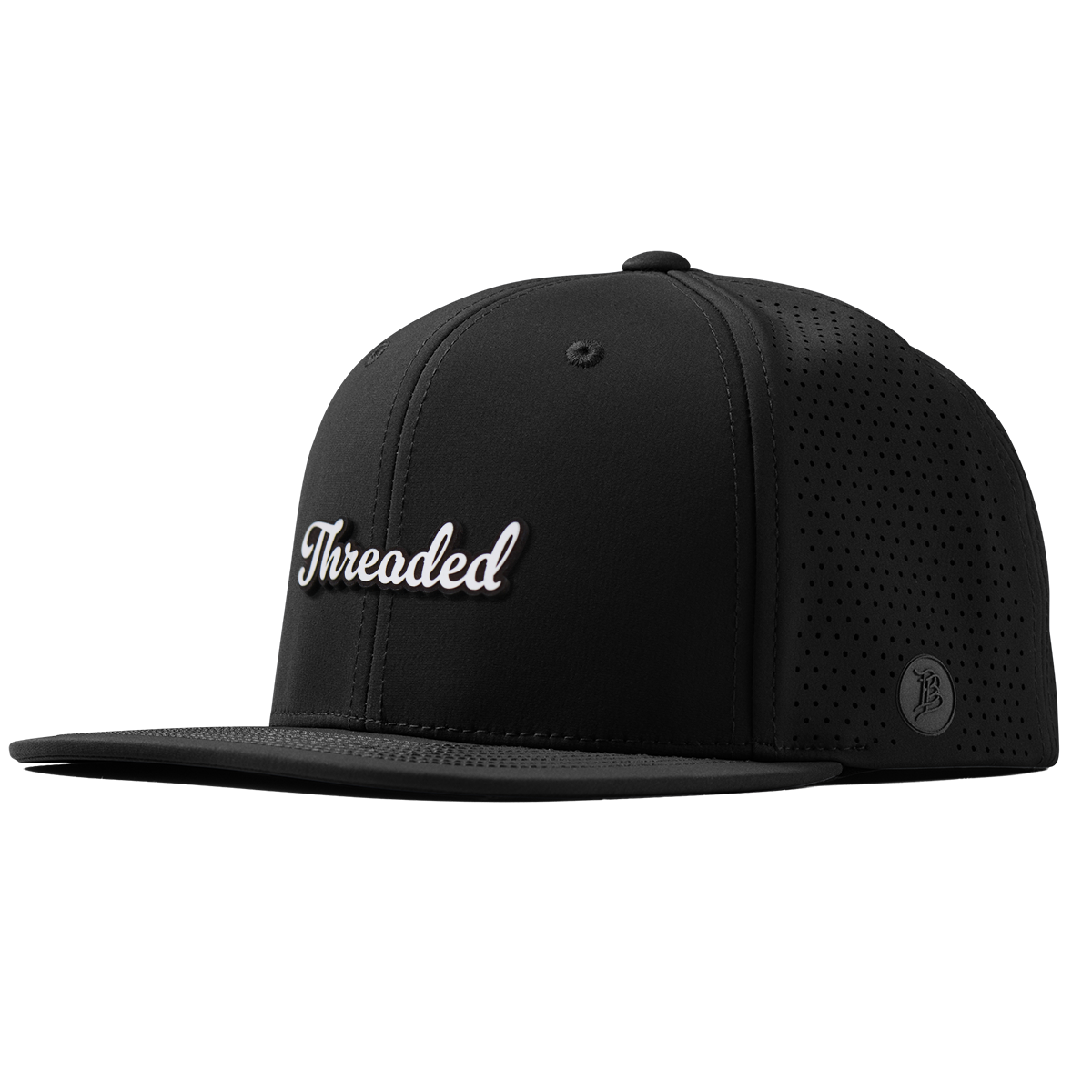 Threaded Script Flat Elite Black