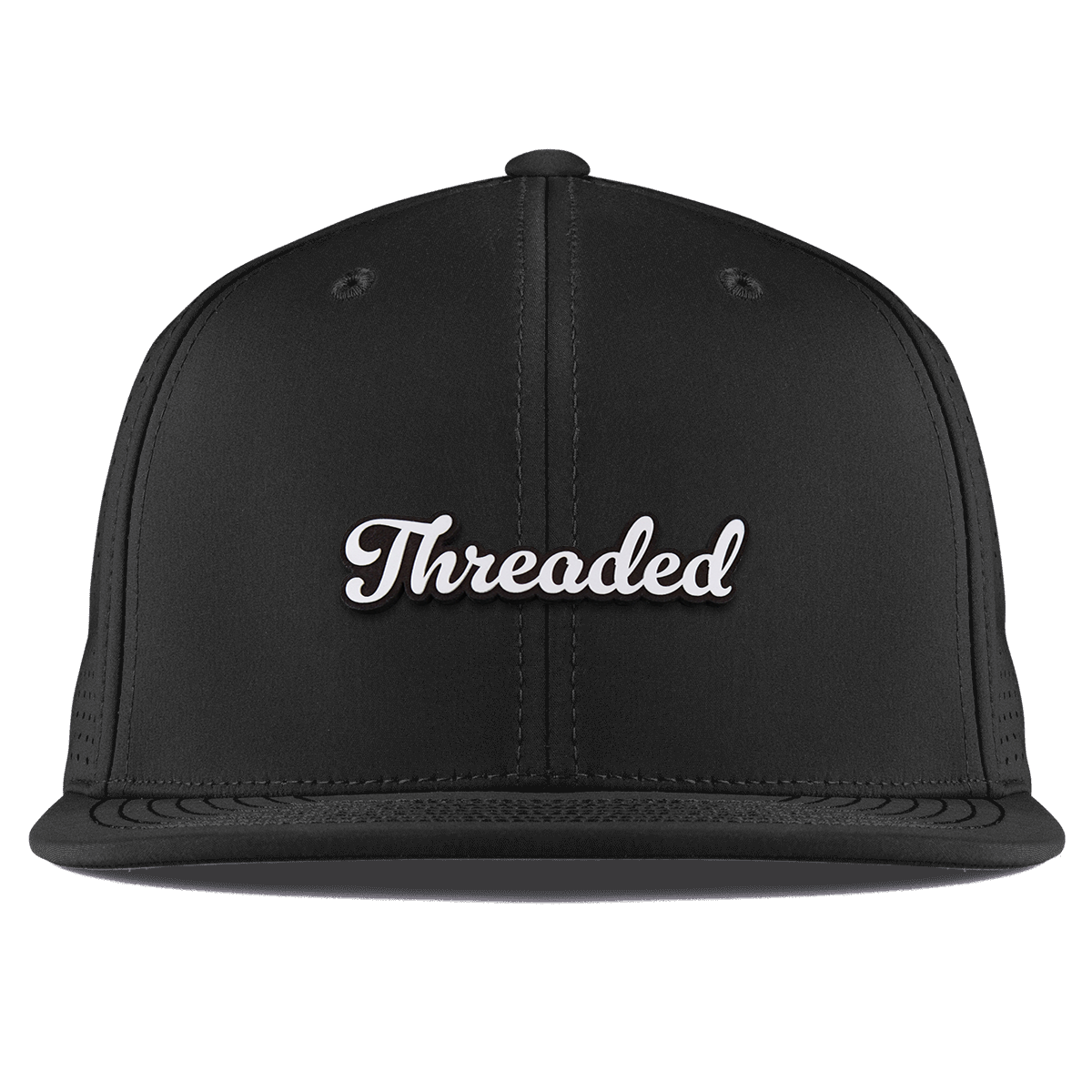 Threaded Script Flat Elite Black