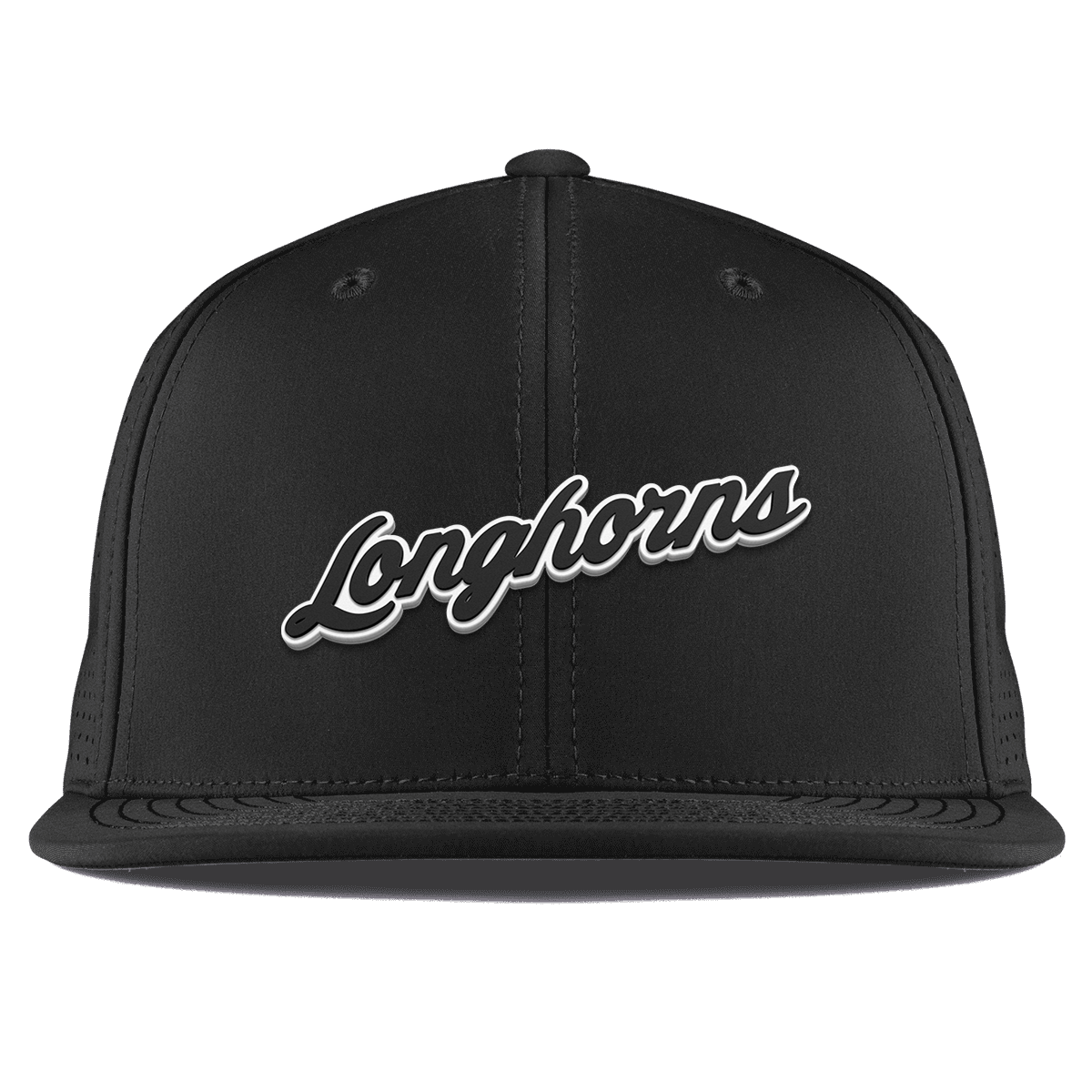 University of Texas "Vintage Texas Longhorn Script" Flat Elite Black