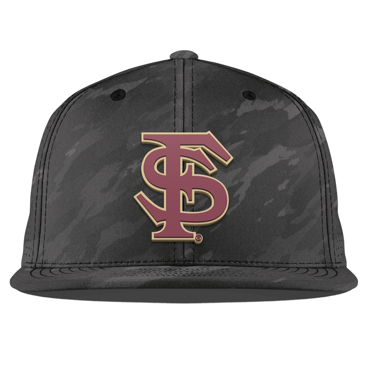 Florida State University "FSU Block" Flat Elite Charcoal Camo