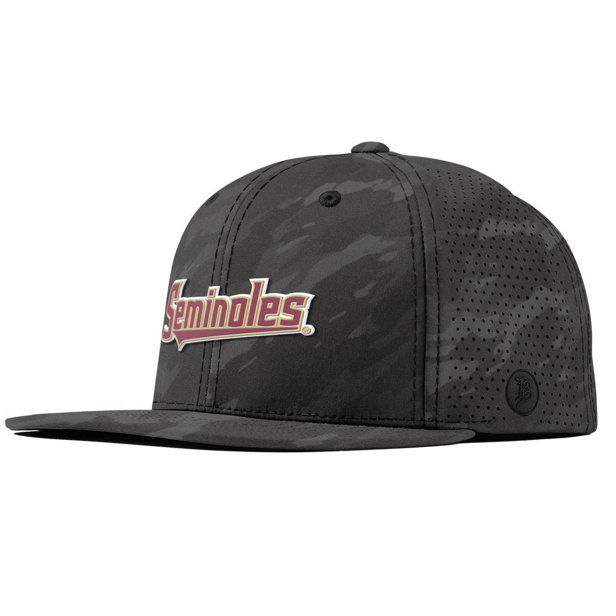 Florida State University "FSU Seminoles Block" Flat Elite Charcoal Camo
