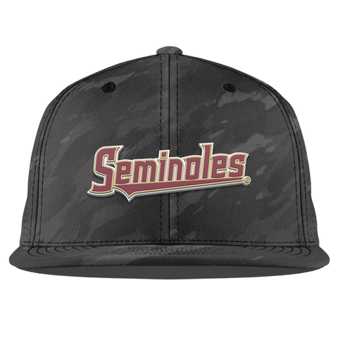 Florida State University "FSU Seminoles Block" Flat Elite Charcoal Camo