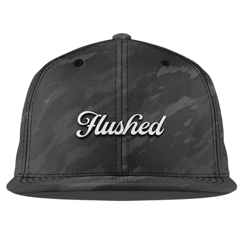 Flushed Script Flat Elite Charcoal Camo