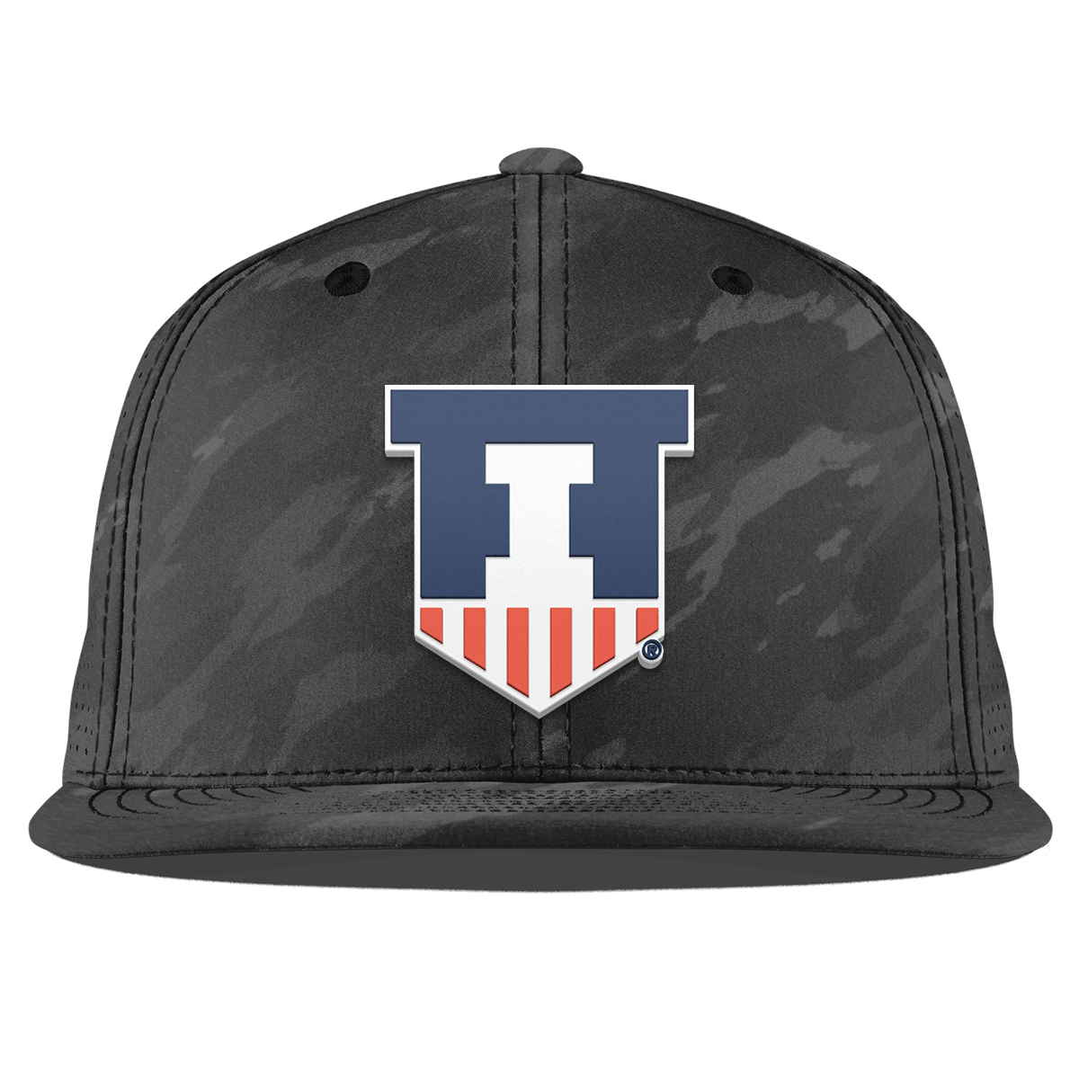 University of Illinois "Illinois Athletics" Flat Elite Charcoal Camo