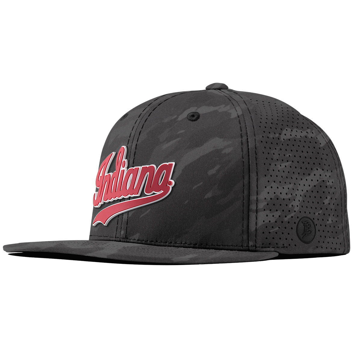 Indiana University "Indiana Script" Flat Elite Charcoal Camo