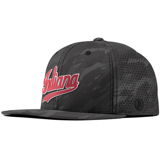 Indiana University "Indiana Script" Flat Elite Charcoal Camo