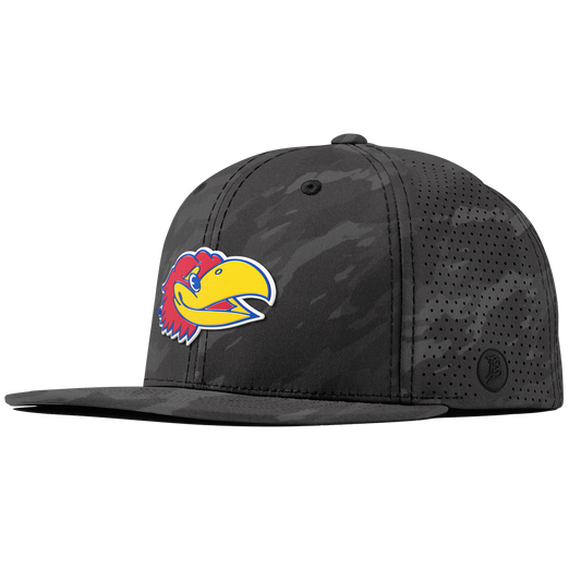 University of Kansas "KU Big Jay" Flat Elite Charcoal Camo