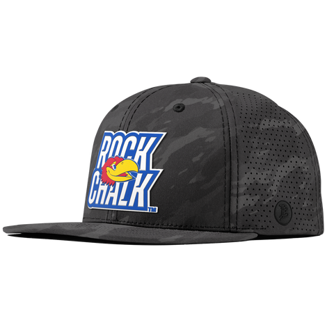 University of Kansas "Kansas Rock Chalk Block" Flat Elite Charcoal Camo