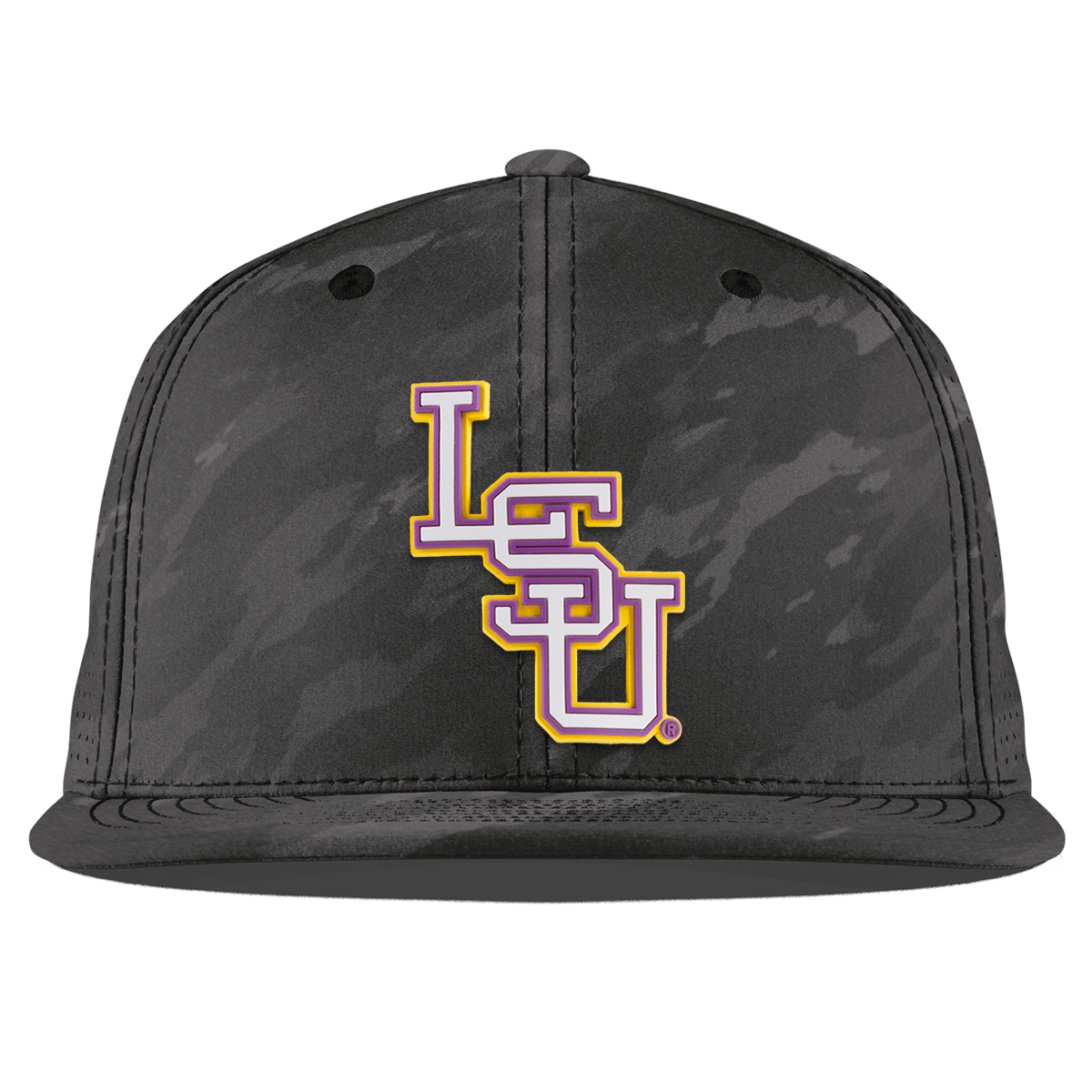 Louisiana State University "LSU Baseball" Flat Elite Charcoal Camo