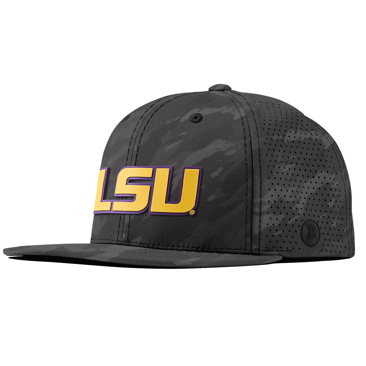 Louisiana State University "LSU Gold Block " Flat Elite Charcoal Camo
