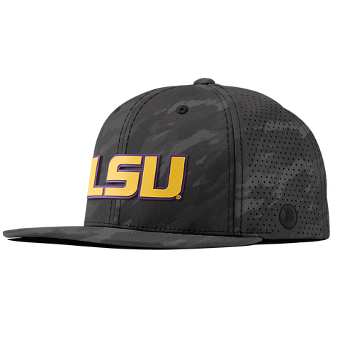 Louisiana State University "LSU Gold Block " Flat Elite Charcoal Camo