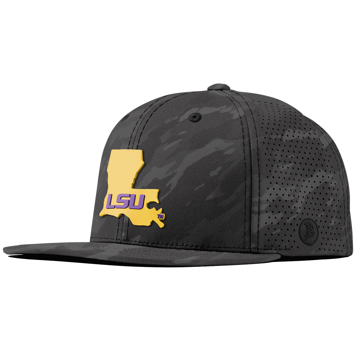 Louisiana State University "LSU Gold State" Flat Elite Charcoal Camo