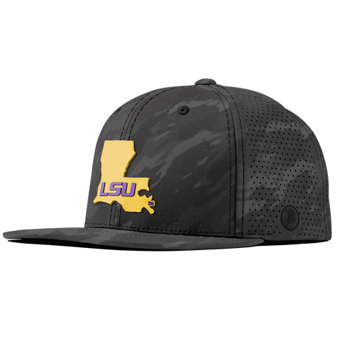 Louisiana State University "LSU Gold State" Flat Elite Charcoal Camo
