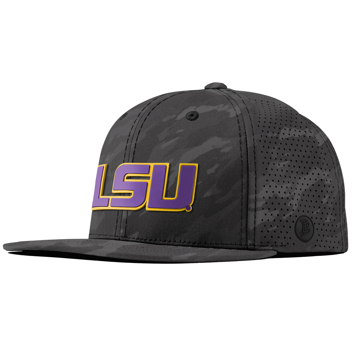 Louisiana State University "LSU Block" Flat Elite Charcoal Camo