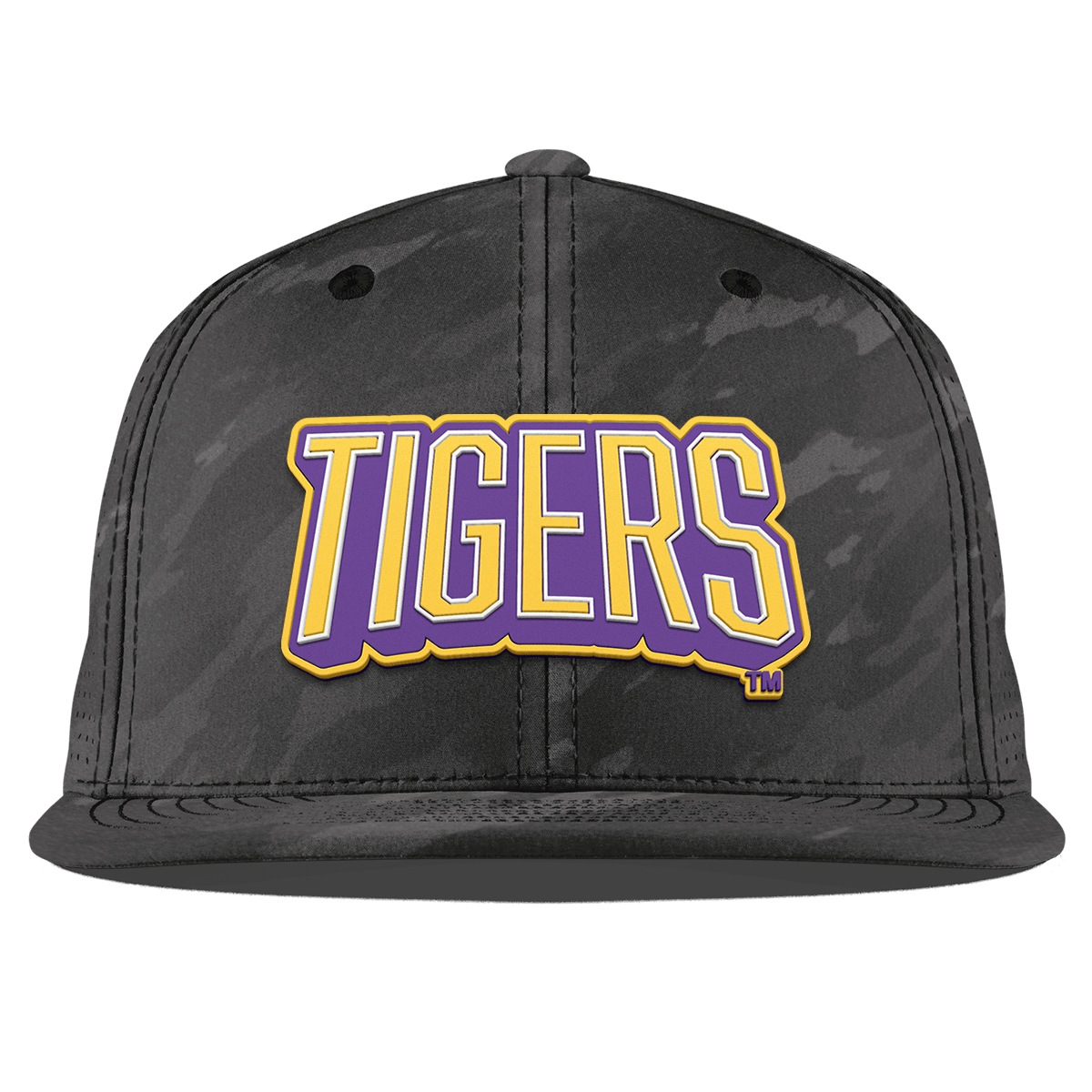 Louisiana State University "LSU Tigers Block" Flat Elite Charcoal Camo