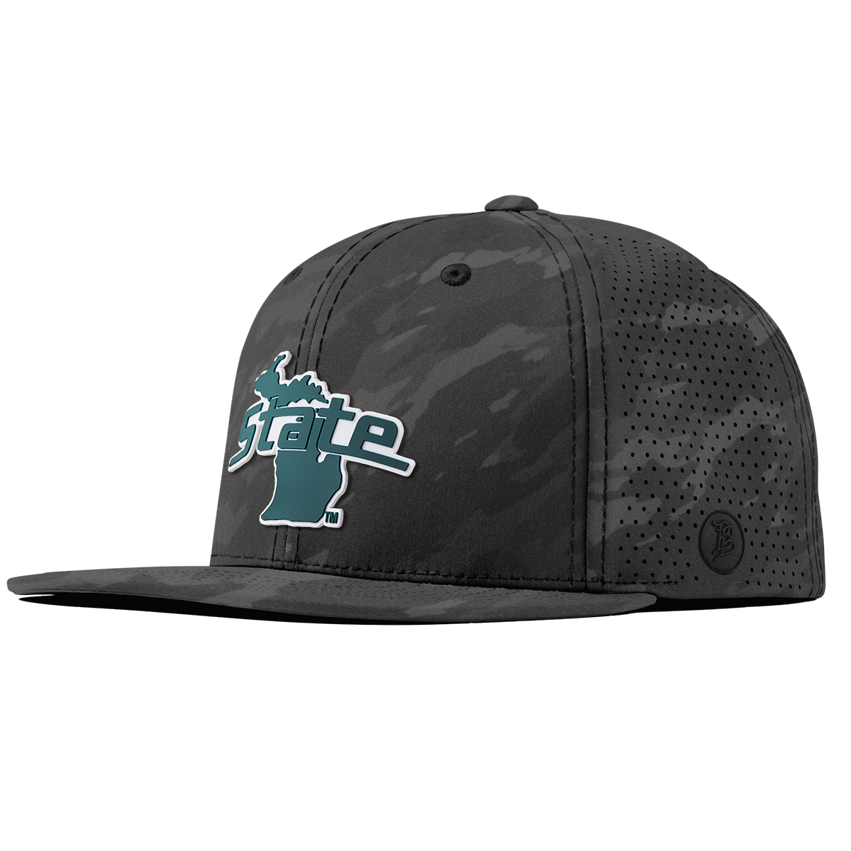 Michigan State University "Michigan State Outline" Flat Elite Charcoal Camo