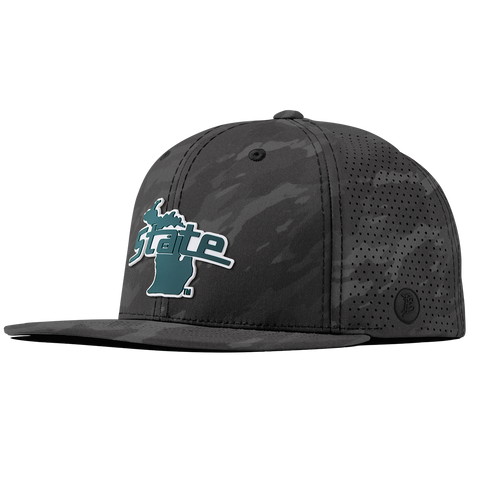 Michigan State University "Michigan State Outline" Flat Elite Charcoal Camo